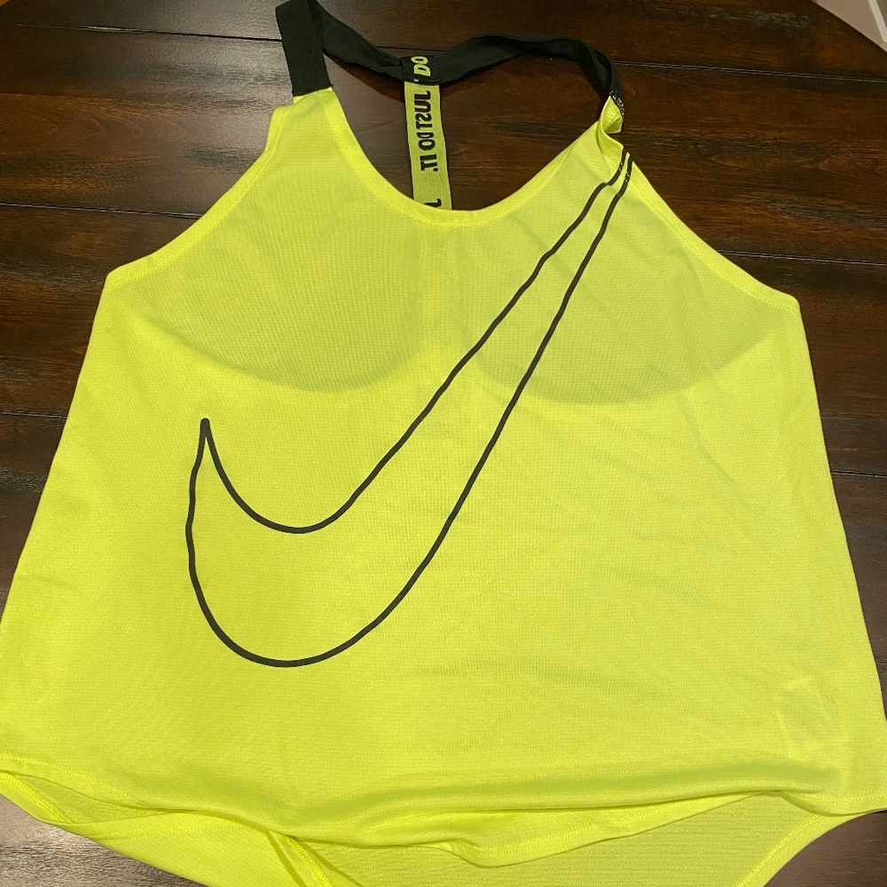 Neon Yellow Nike Tank-Top